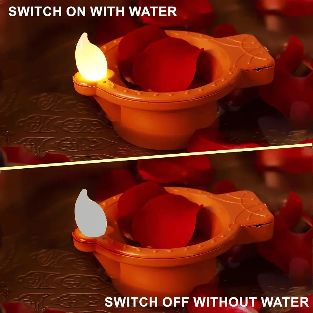 LED Water Sensor Diyas for Decoration | Kids & Pets Friendly