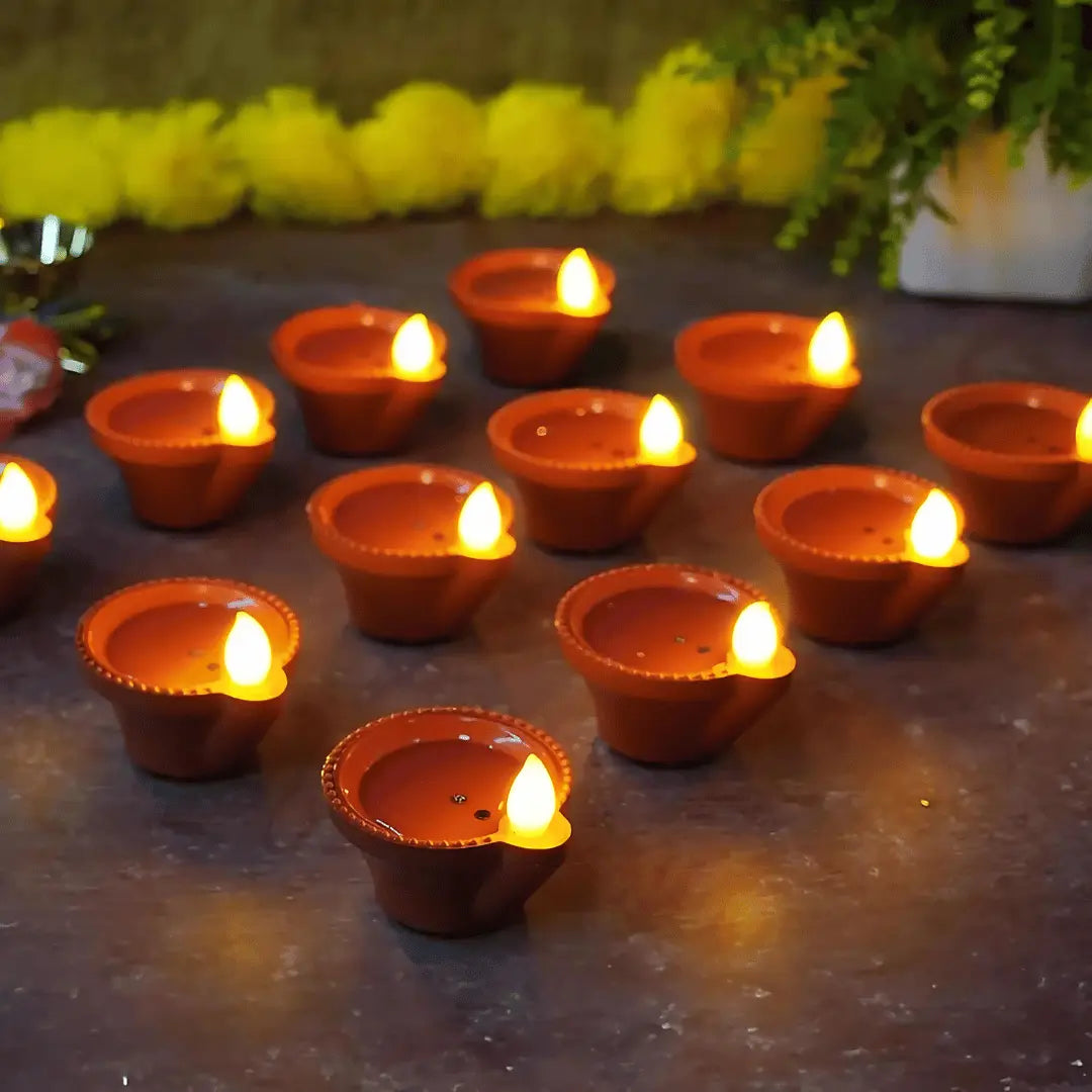 LED Water Sensor Diyas for Decoration | Kids & Pets Friendly