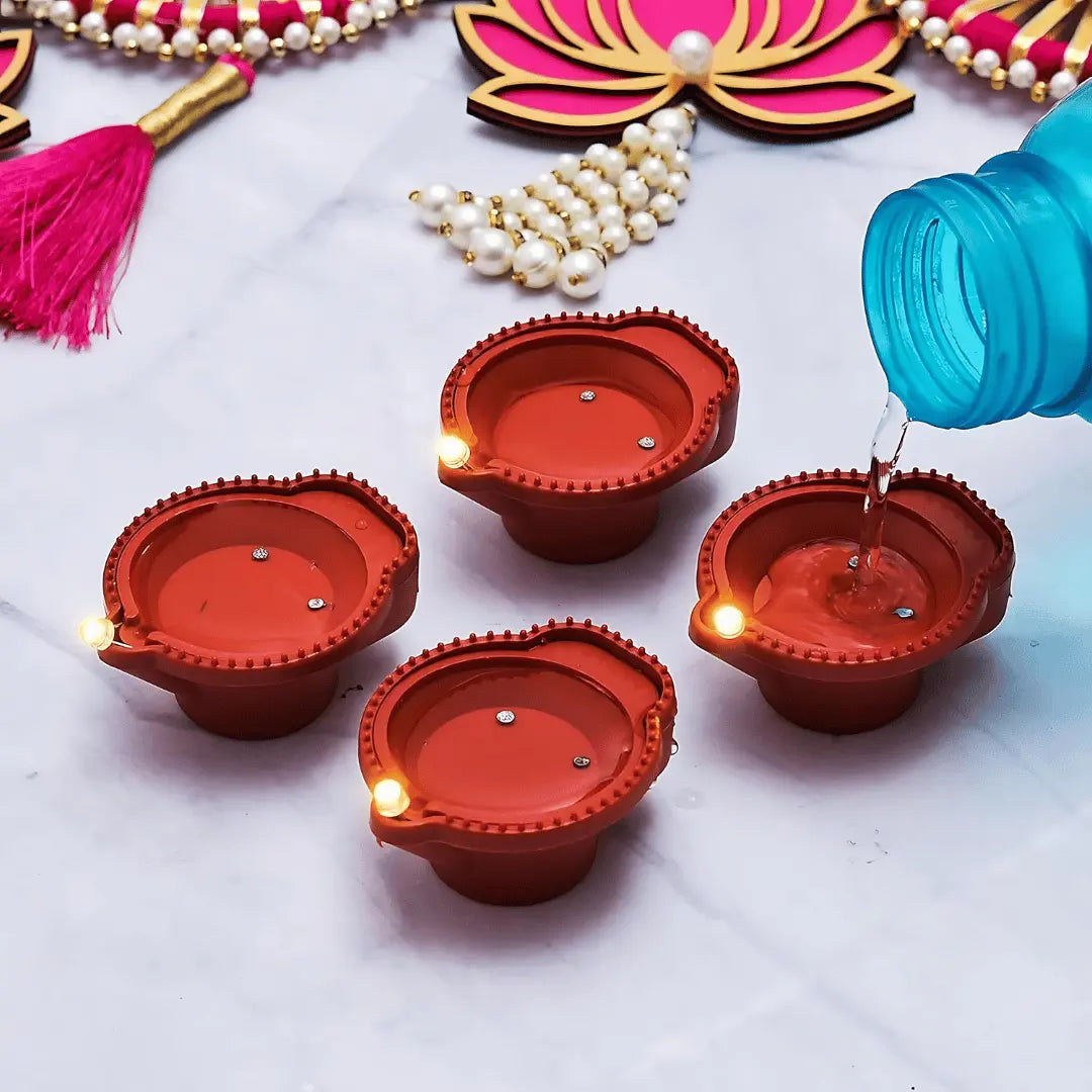LED Water Sensor Diyas for Decoration | Kids & Pets Friendly