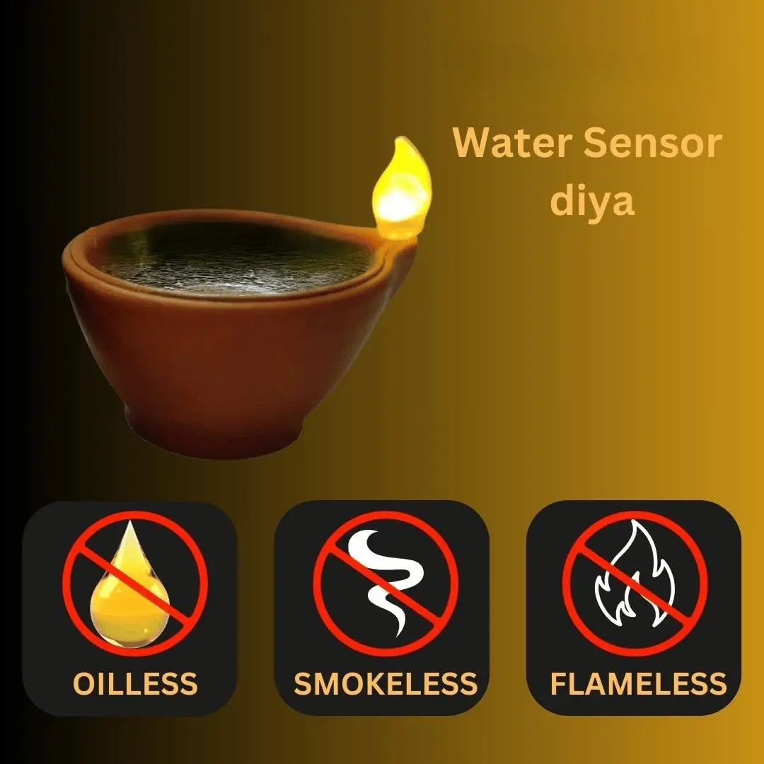 LED Water Sensor Diyas for Decoration | Kids & Pets Friendly